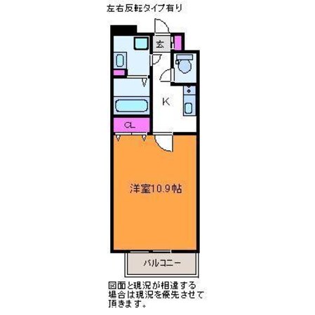 ブラスト東中通の物件間取画像